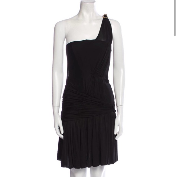 Roberto Cavalli Black One-Shoulder Dress - Picture 1 of 13